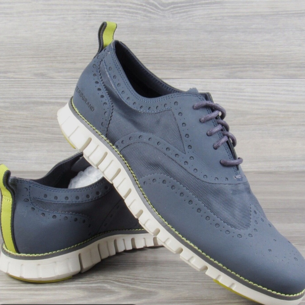 Cole Haan Men's Navy Wingtip Oxfords - ZERØGRAND - Size 12